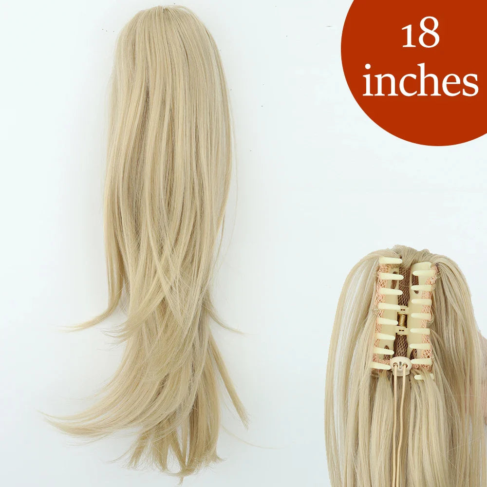Women's Ponytail Extension 24 Inch Straight Synthetic Heat Resistant