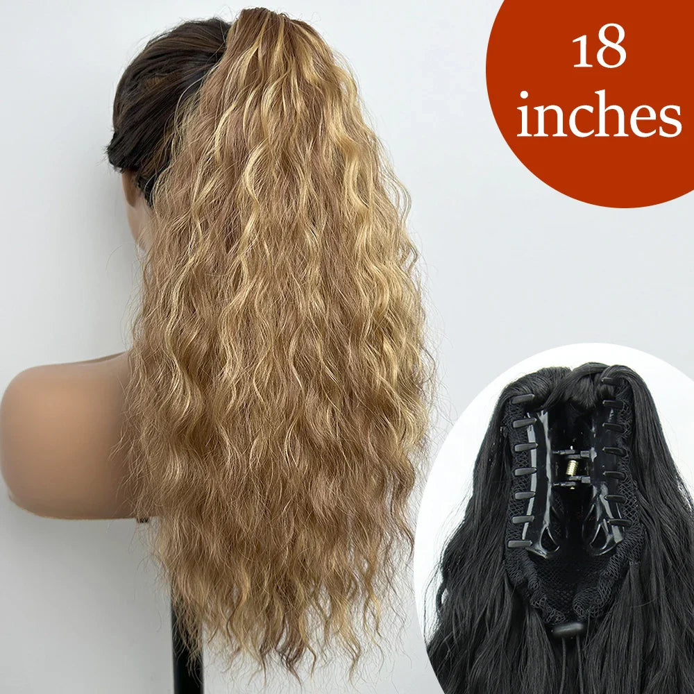 Women's Ponytail Extension 24 Inch Straight Synthetic Heat Resistant