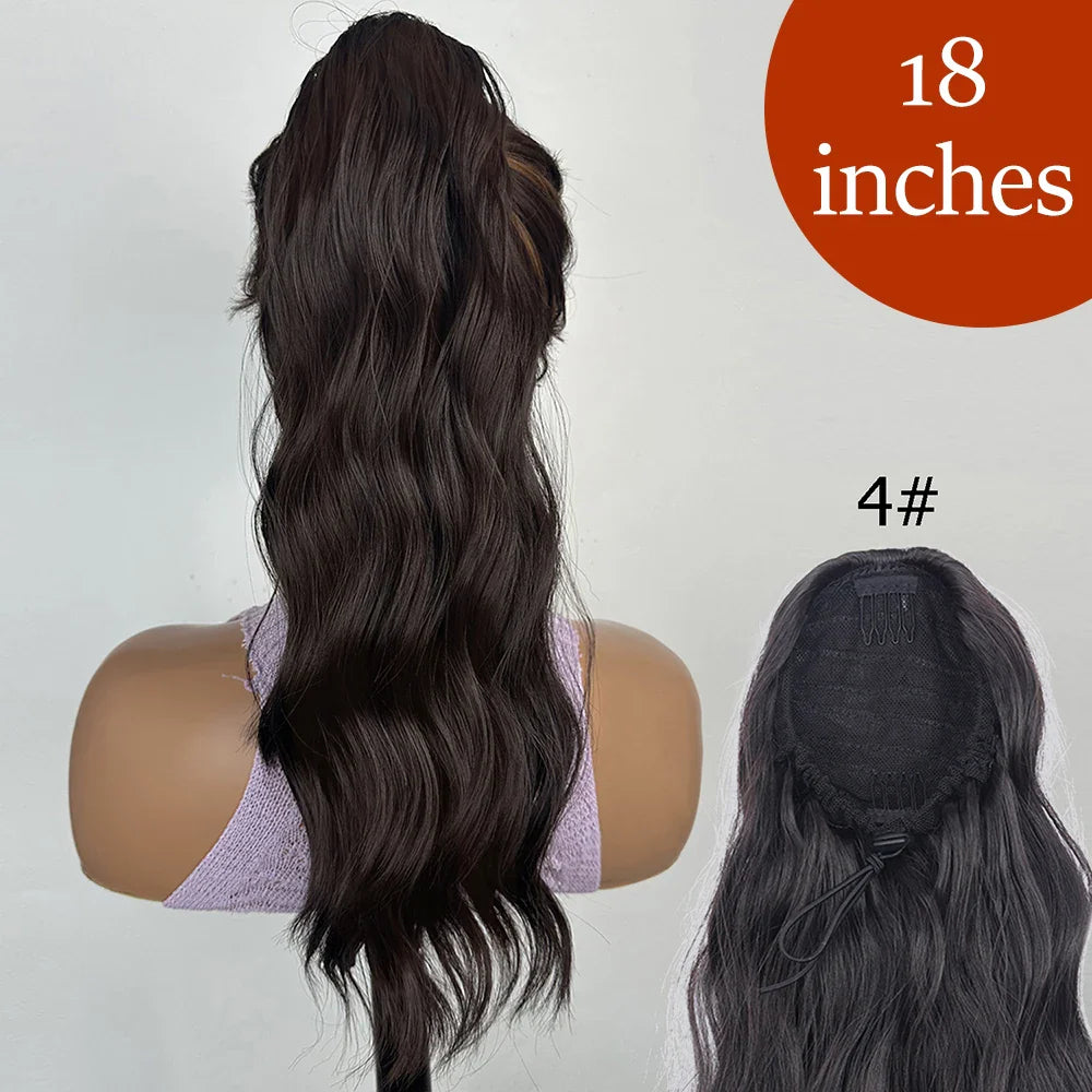 Women's Ponytail Extension 24 Inch Straight Synthetic Heat Resistant