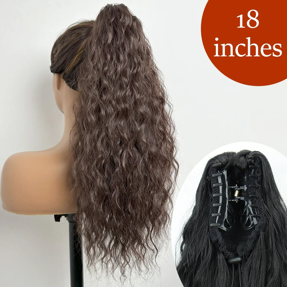 Women's Ponytail Extension 24 Inch Straight Synthetic Heat Resistant
