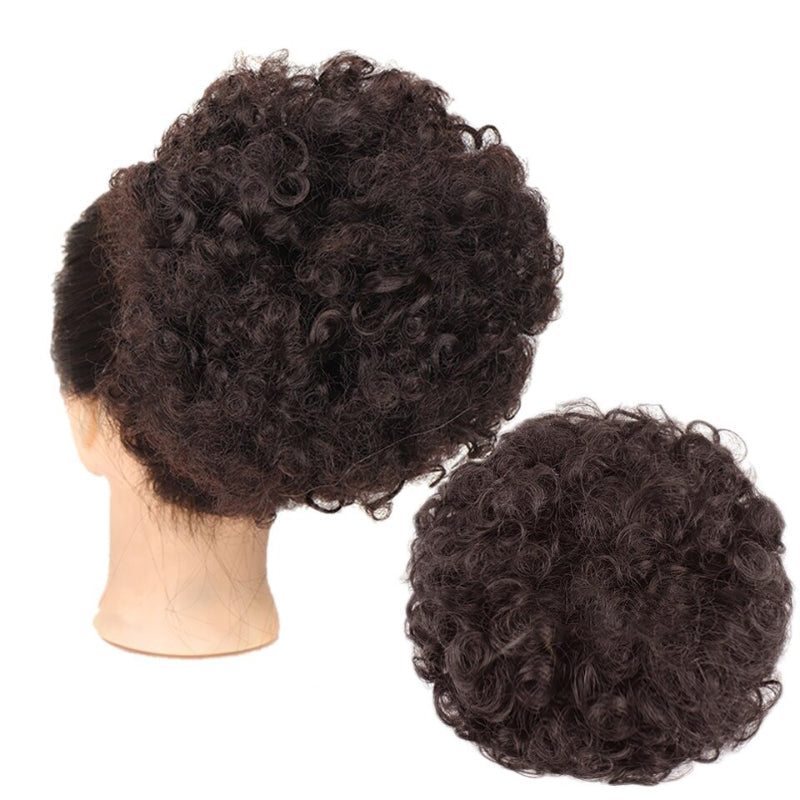 Women's Ponytail Extension Black Kinky Fiber Hair Extensions