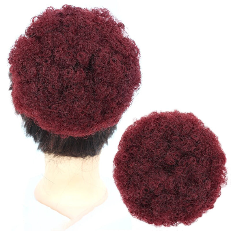 Women's Ponytail Extension Black Kinky Fiber Hair Extensions