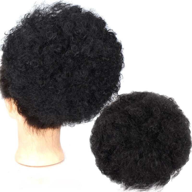 Women's Ponytail Extension Black Kinky Fiber Hair Extensions