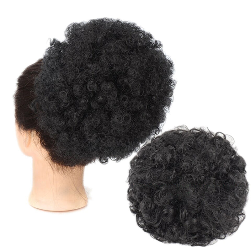 Women's Ponytail Extension Black Kinky Fiber Hair Extensions