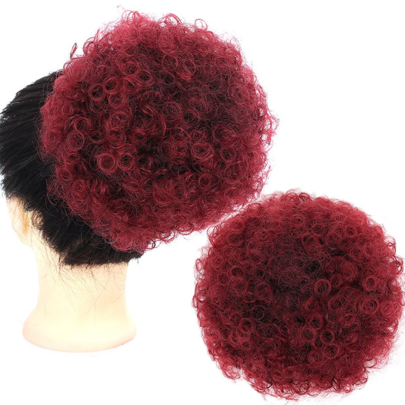 Women's Ponytail Extension Black Kinky Fiber Hair Extensions