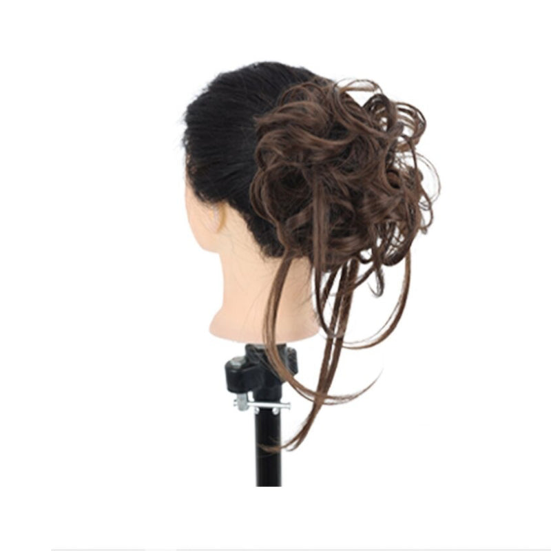 Women's Ponytail Extension Brown High-Temperature Fiber Messy Curly Hair