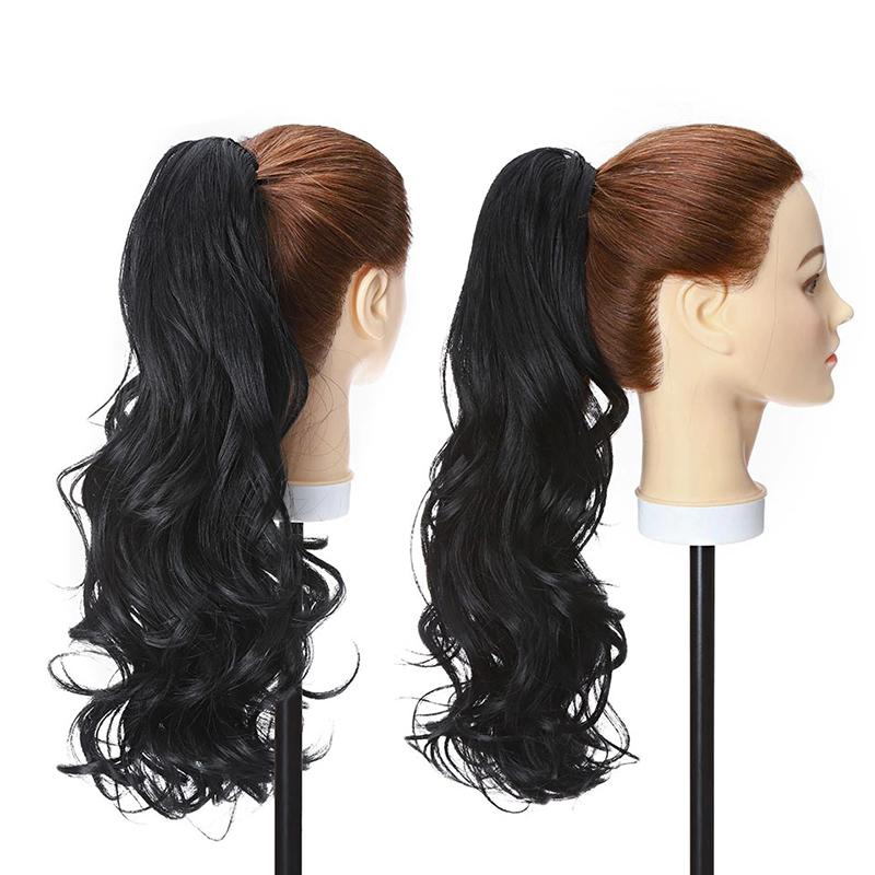 Women's Ponytail Extension Long Wavy Clip-In 18 Inch High-Temperature Fiber