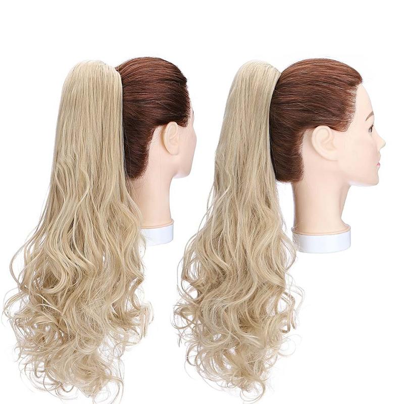 Women's Ponytail Extension Long Wavy Clip-In 18 Inch High-Temperature Fiber