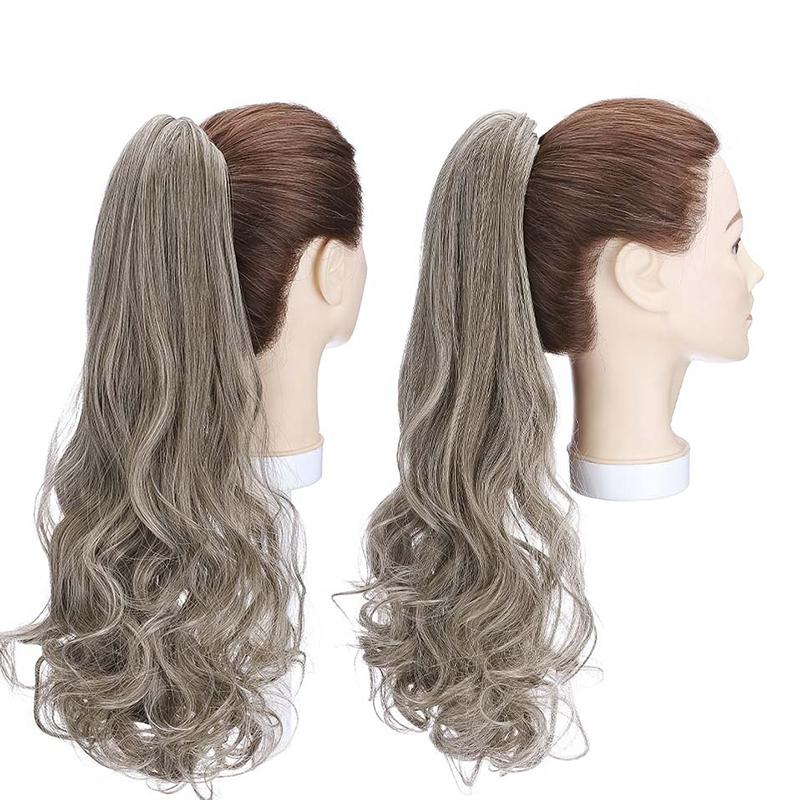 Women's Ponytail Extension Long Wavy Clip-In 18 Inch High-Temperature Fiber
