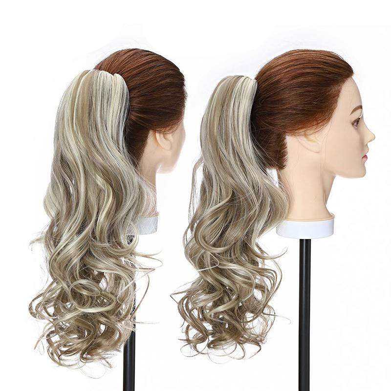 Women's Ponytail Extension Long Wavy Clip-In 18 Inch High-Temperature Fiber