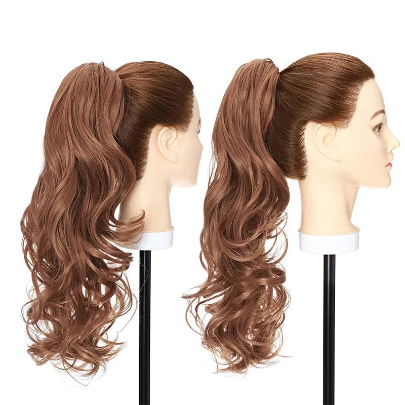 Women's Ponytail Extension Long Wavy Clip-In 18 Inch High-Temperature Fiber