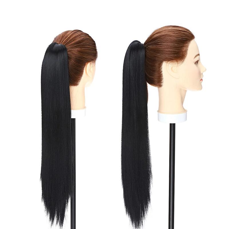 Women's Ponytail Extensions Brown High-Temperature Fiber Clip-In