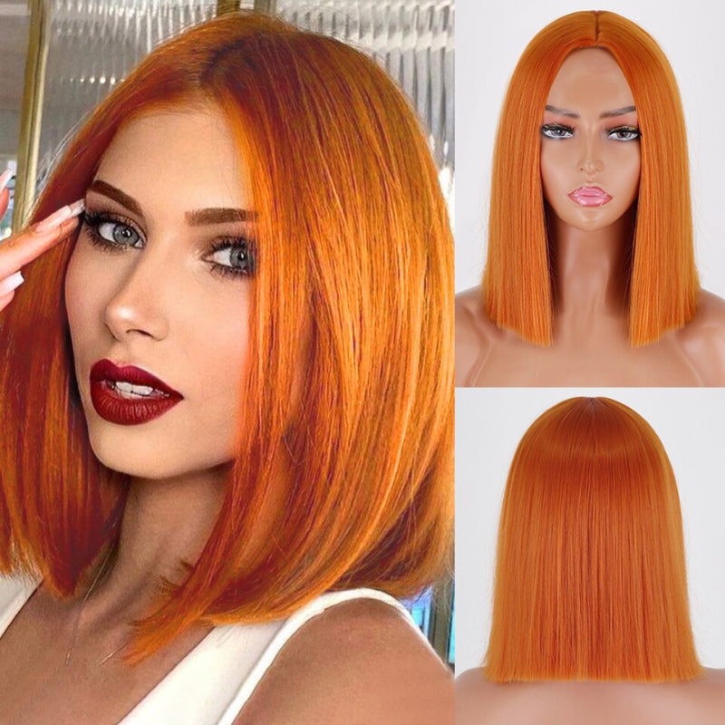 Women's Short Bob Wig Silver Gray High-Temperature Fiber