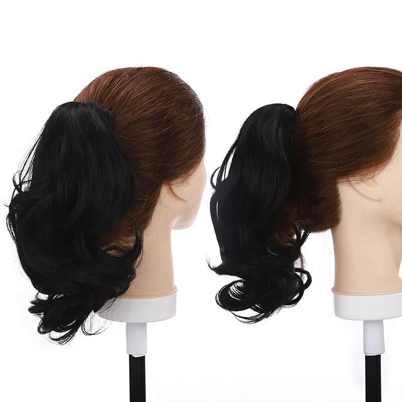 Women's Short Wavy Ponytail Hair Extensions Clip-In High-Temperature Fiber
