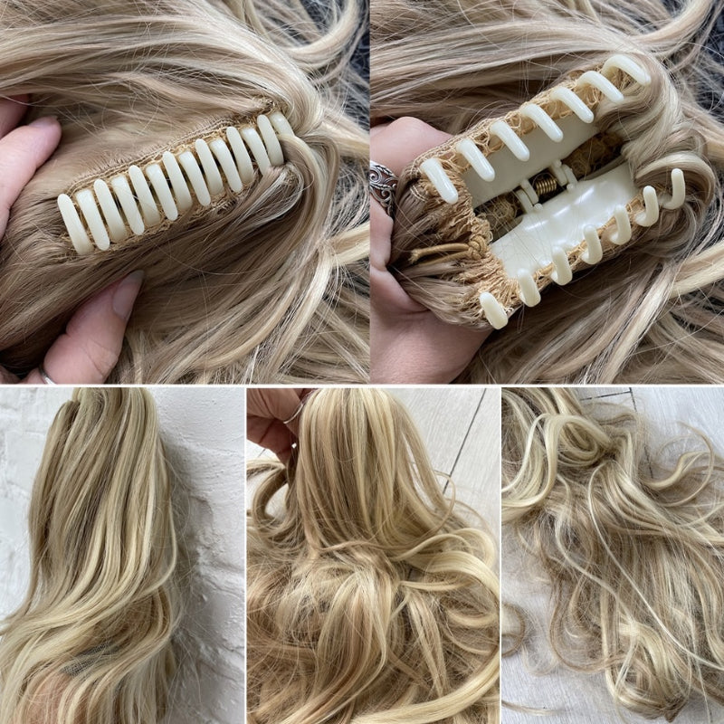 Women's Short Wavy Ponytail Hair Extensions Clip-In High-Temperature Fiber