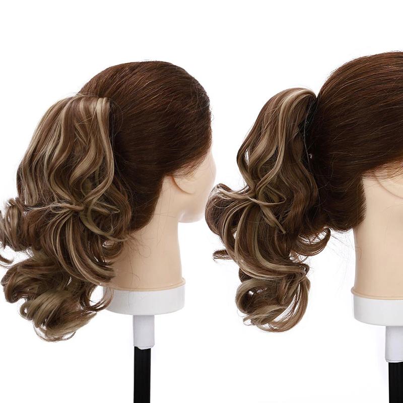 Women's Short Wavy Ponytail Hair Extensions Clip-In High-Temperature Fiber