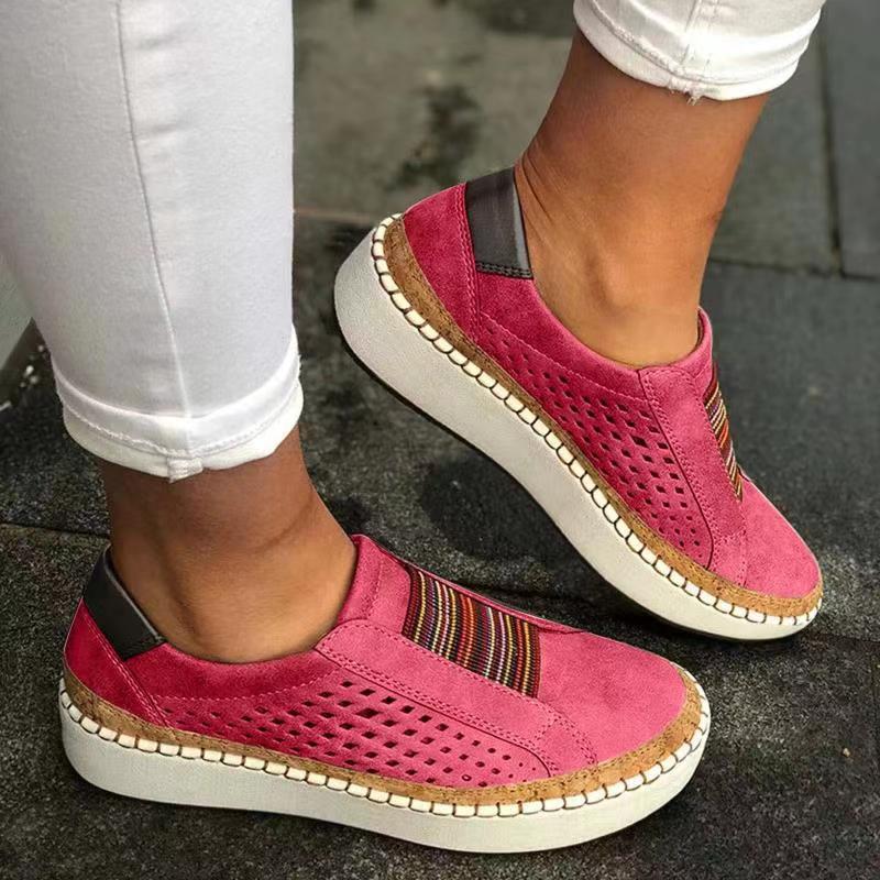 Women’s Slip-On Sneakers with Cushioned Sole – Breathable Casual Orthopedic Design