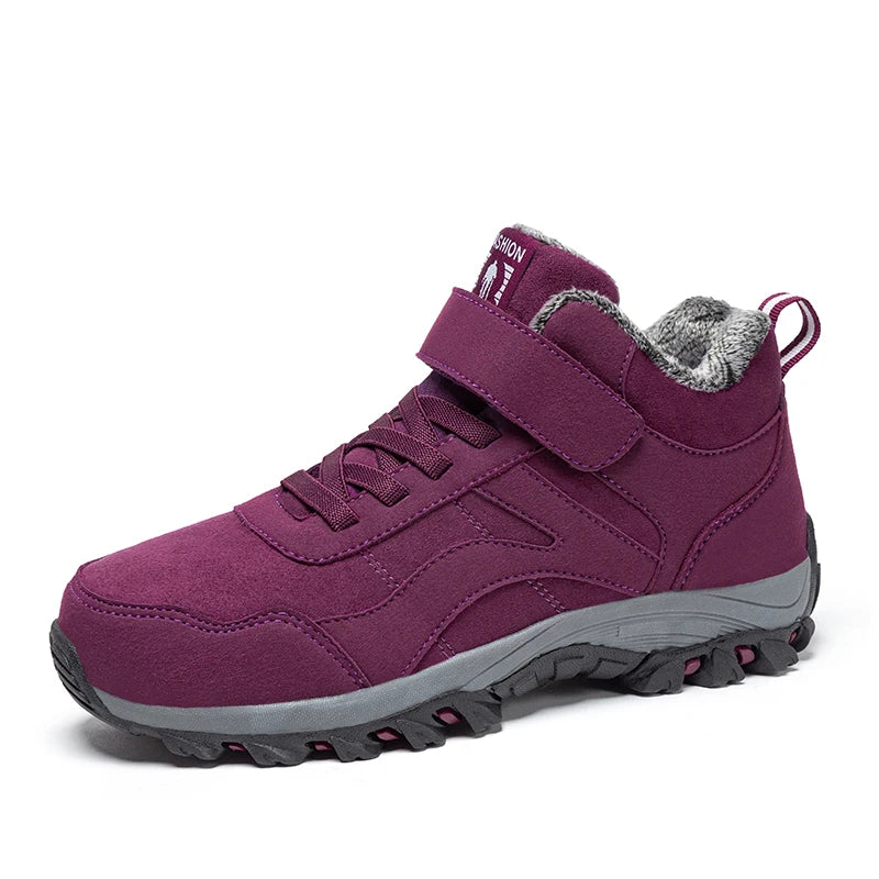 Women's Winter Ankle Sneakers with Fur Lining – Water-Resistant and Slip-Resistant for Snowy Conditions