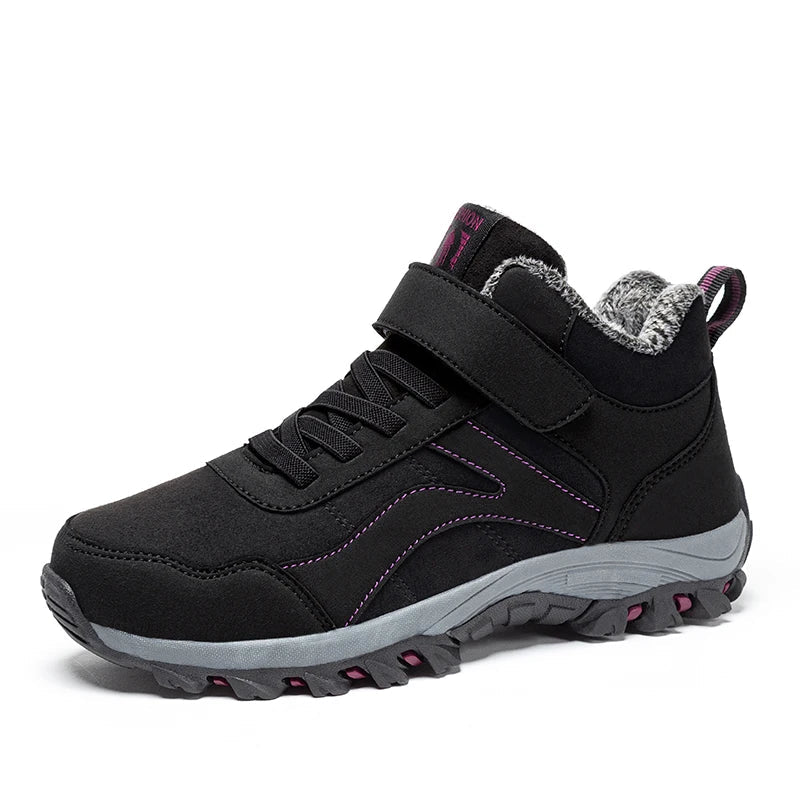 Women's Winter Ankle Sneakers with Fur Lining – Water-Resistant and Slip-Resistant for Snowy Conditions