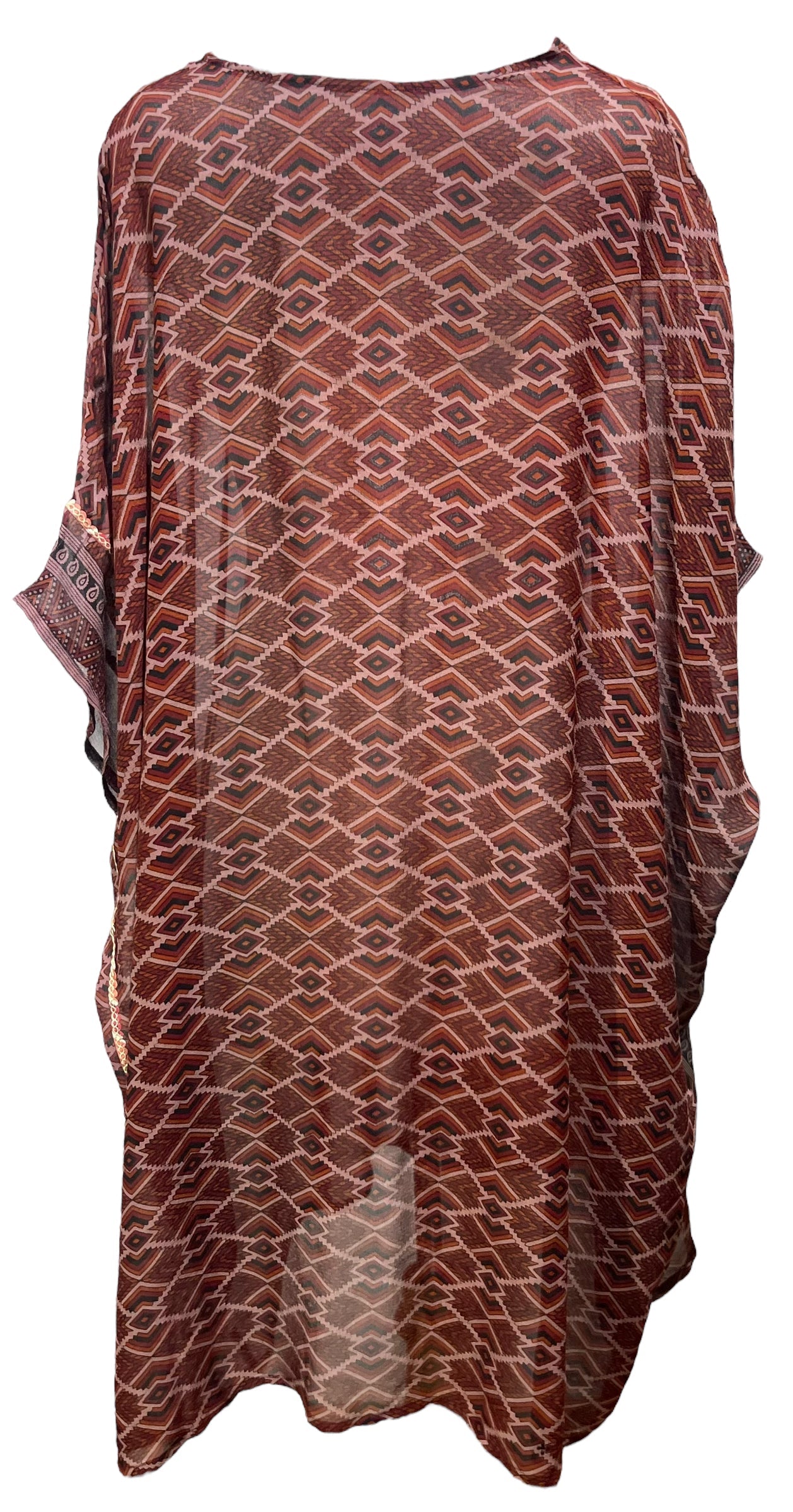 FINAL SALE PRG5086 Sheer Avatar Pure Silk Midi Length Kaftan