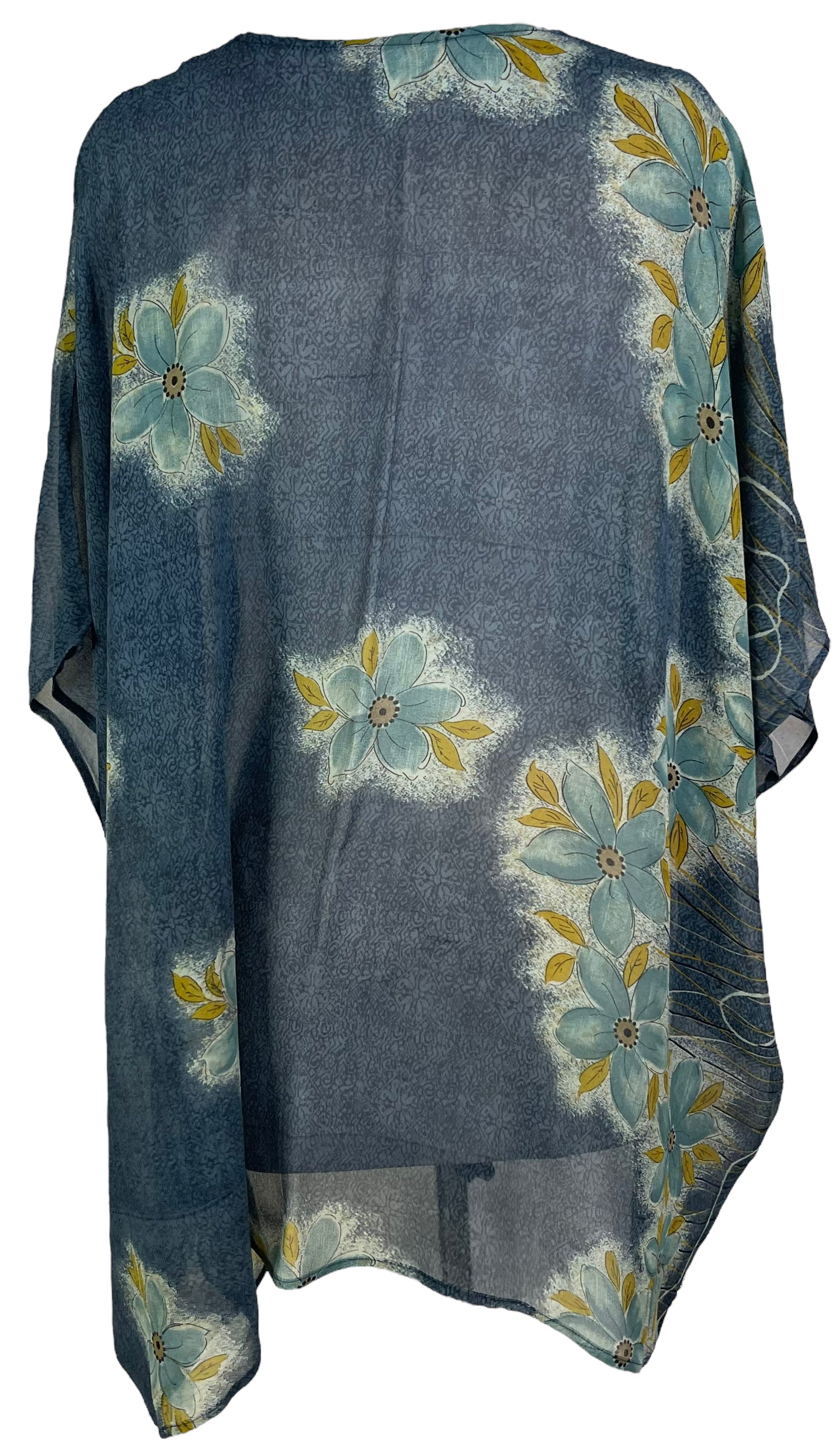 SOLD  PRG6141 Sheer Avatar Pure Silk Short Kaftan Tunic without Slits