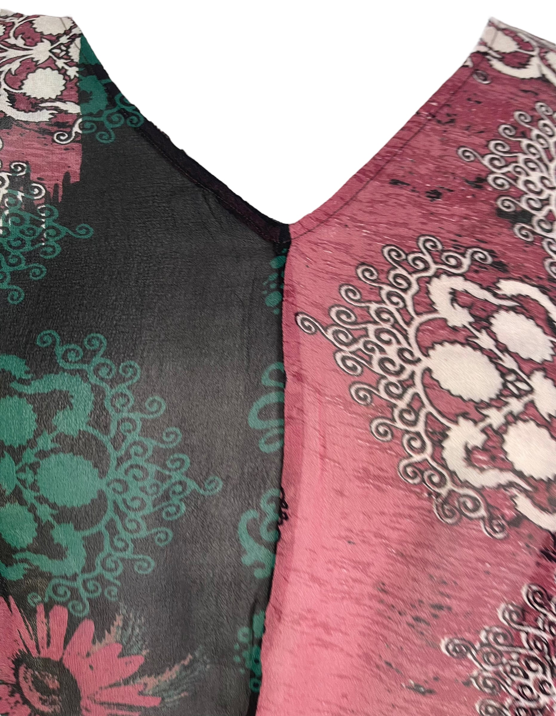 PRG6319 Sheer Avatar Pure Silk Waterfall Top