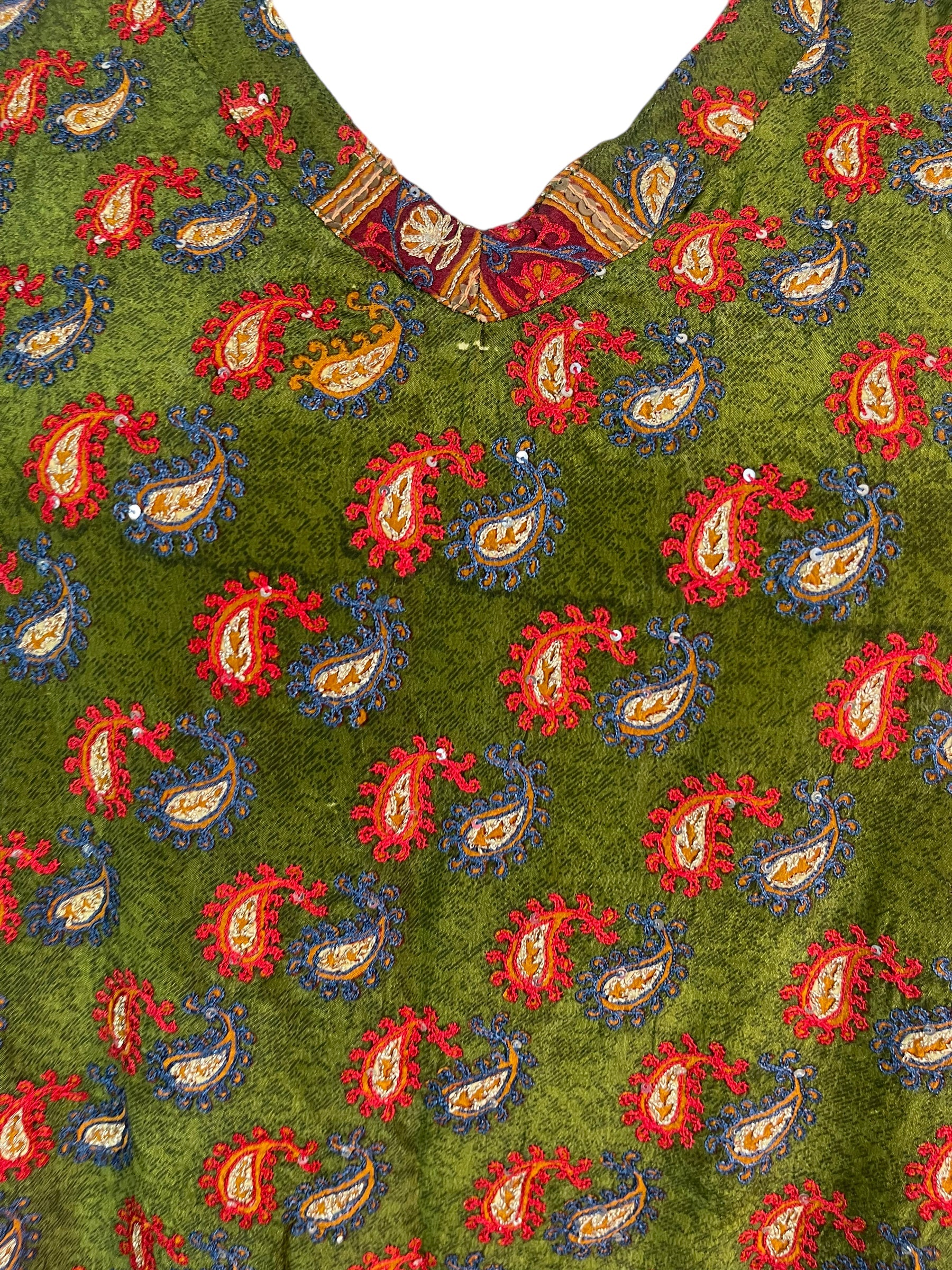 FINAL SALE PRC6119 Avatar Pure Silk Midi Length Kaftan