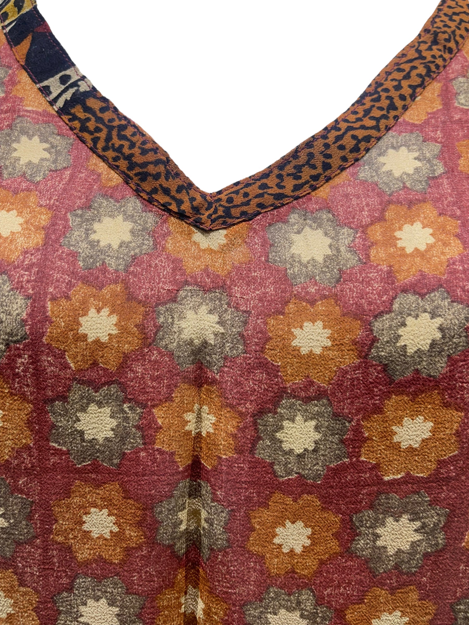 FINAL SALE PRG5397 Sheer Avatar Pure Silk Midi Length Kaftan