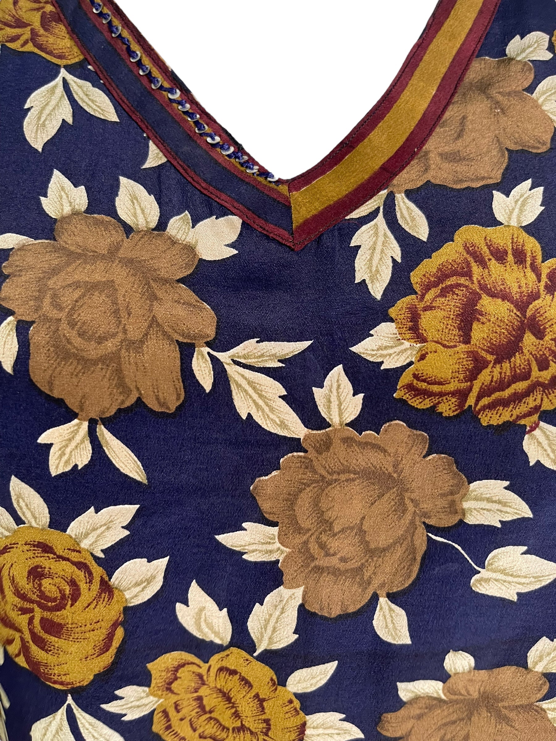 PRC6464 Avatar Pure Silk Long Tunic with Side Ties