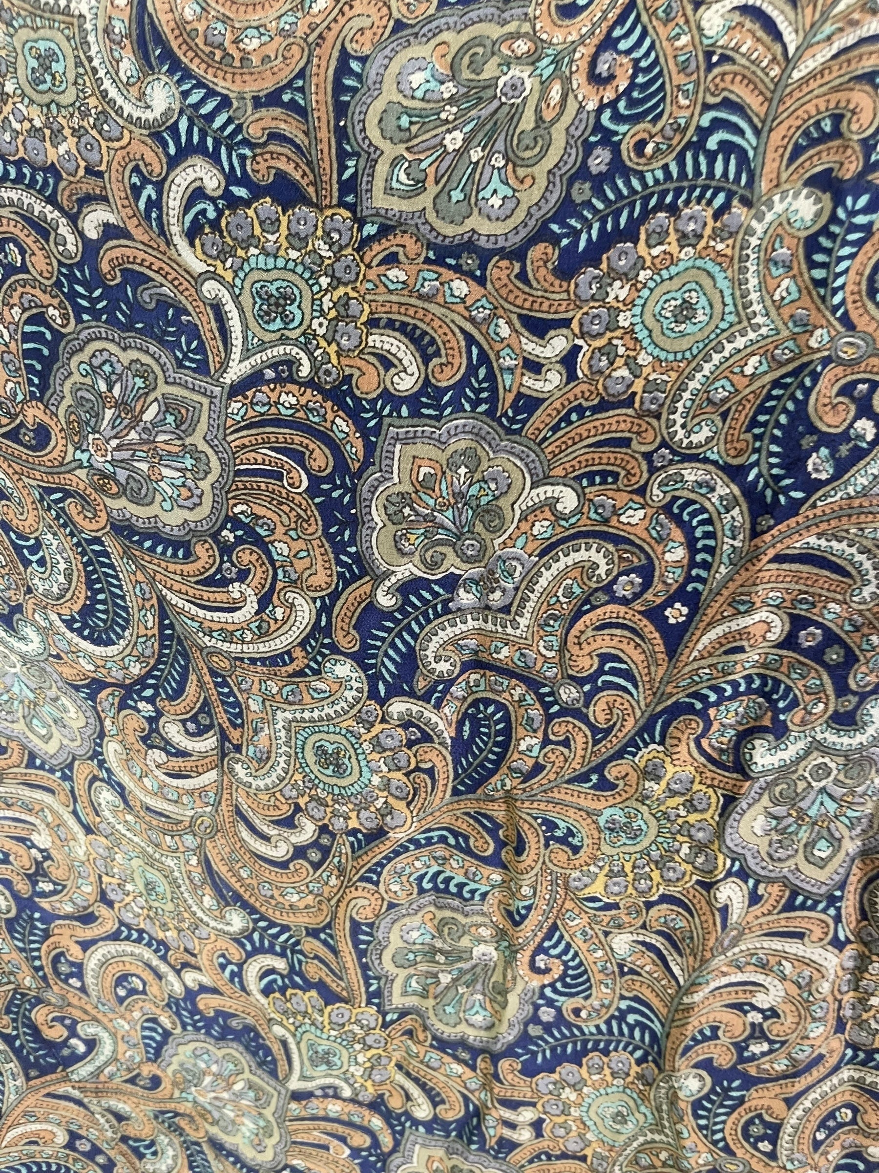 PRC6833 Avatar Long Pure Silk Kimono Sleeved Duster with Belt