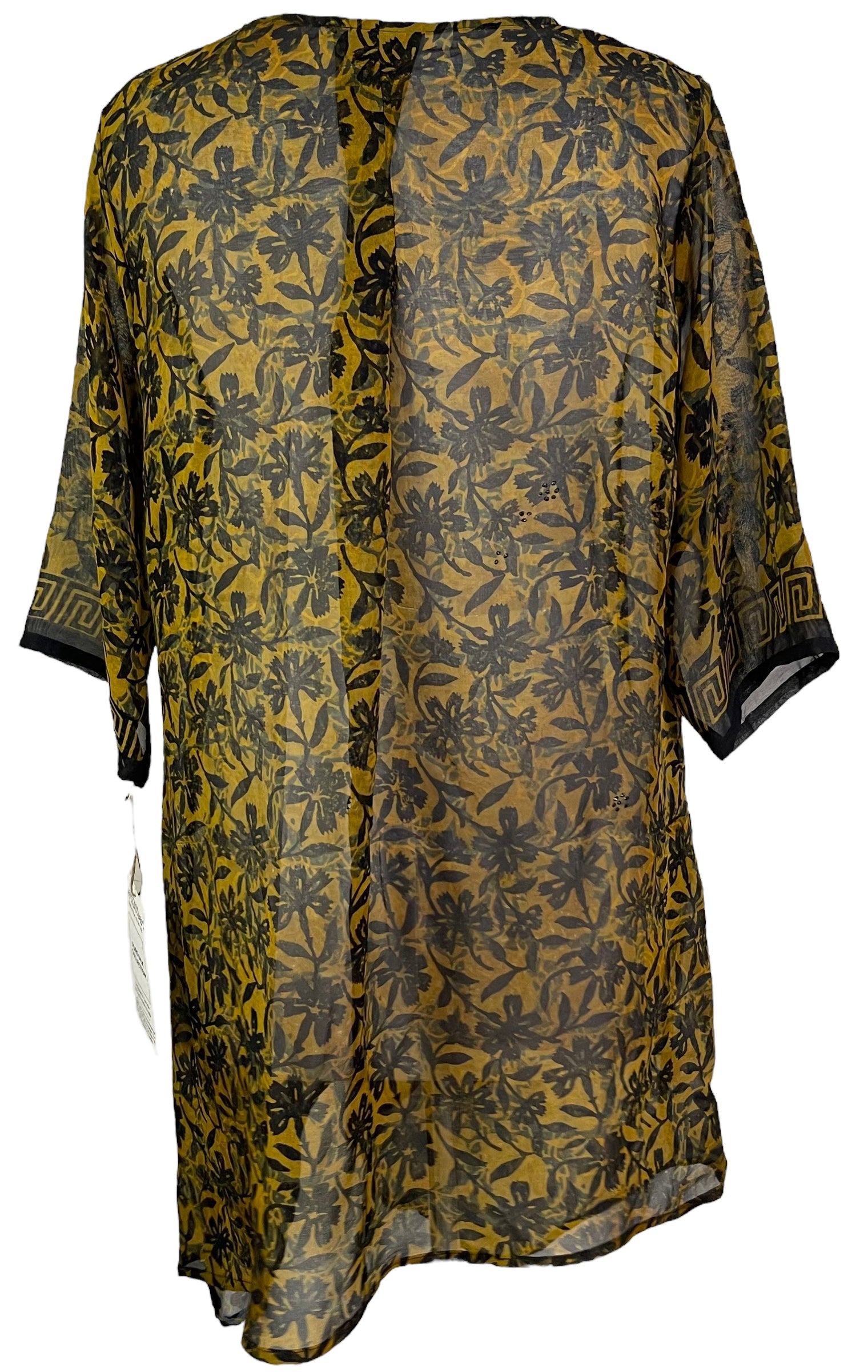 PRG6027 Sheer Avatar Pure Silk Self Pocket Tunic Dress