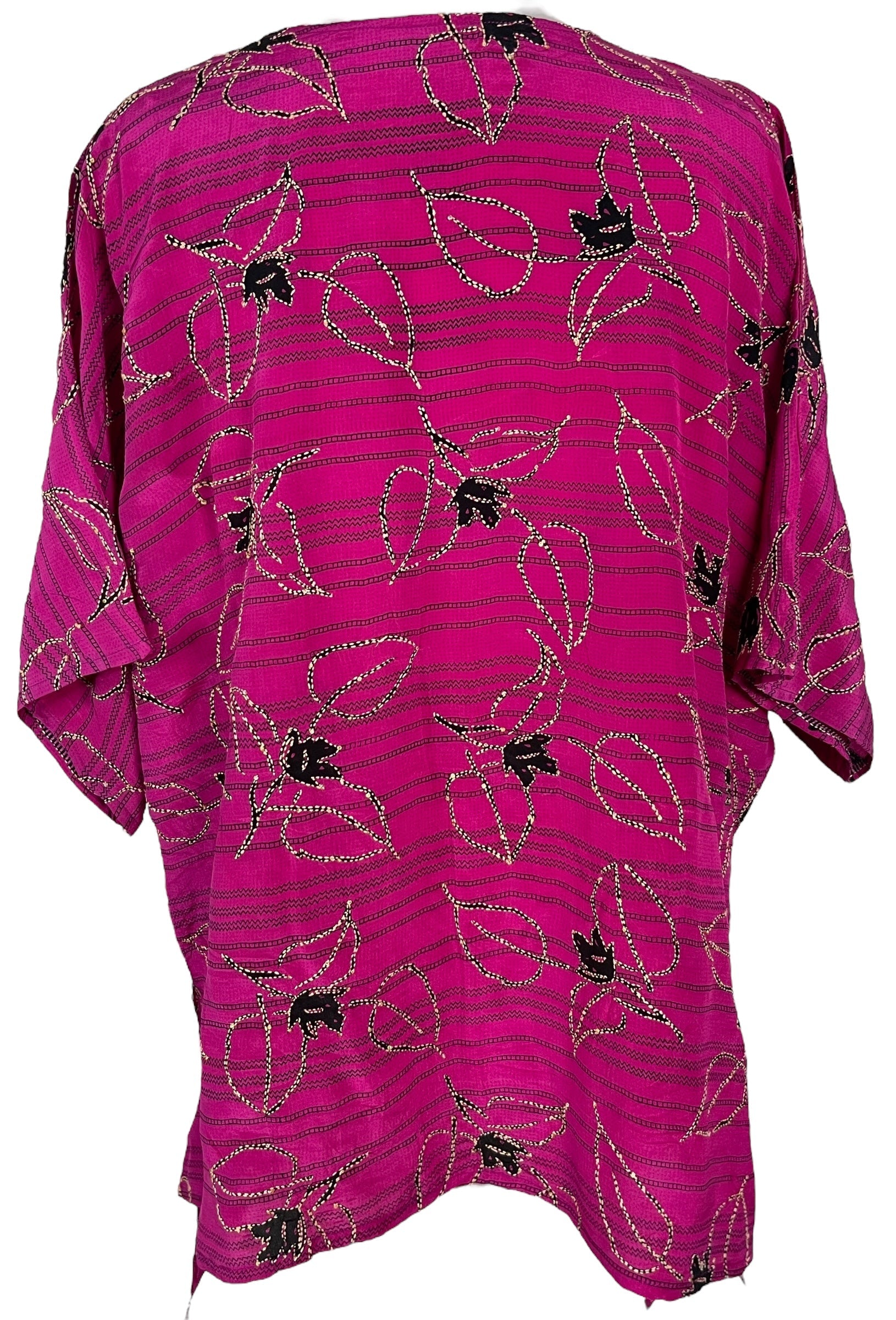 PRC6934 Avatar Pure Silk Long Tunic with Side Ties