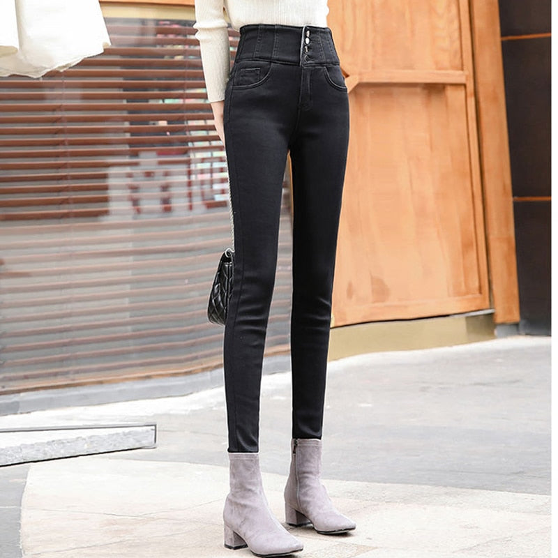 Slim Stretch High Waist Pants