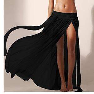 Women's Beach Cover Up Skirt Green Polyester Boho Style