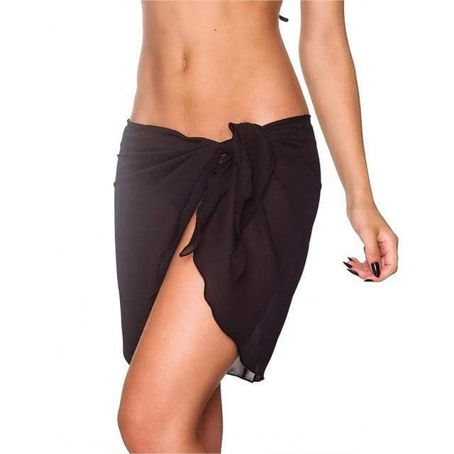 Women's Mini Skirt Pink Chiffon Spandex Polyester