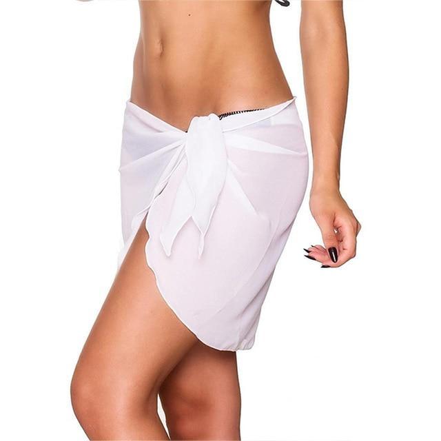 Women's Mini Skirt Pink Chiffon Spandex Polyester