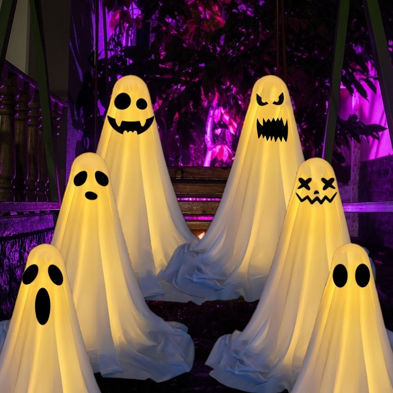 Glow-in-the-Dark Halloween Ghost Decor Large Outdoor Scary Decoration