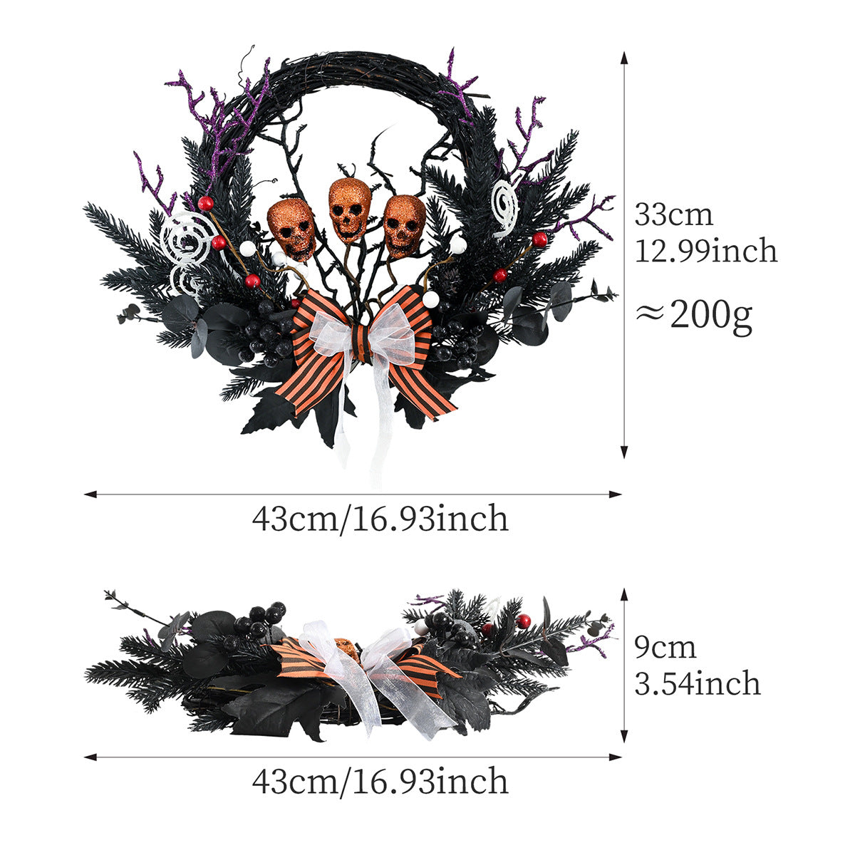 Halloween Decorative Garland Multi-Style Plastic Spooky Decor