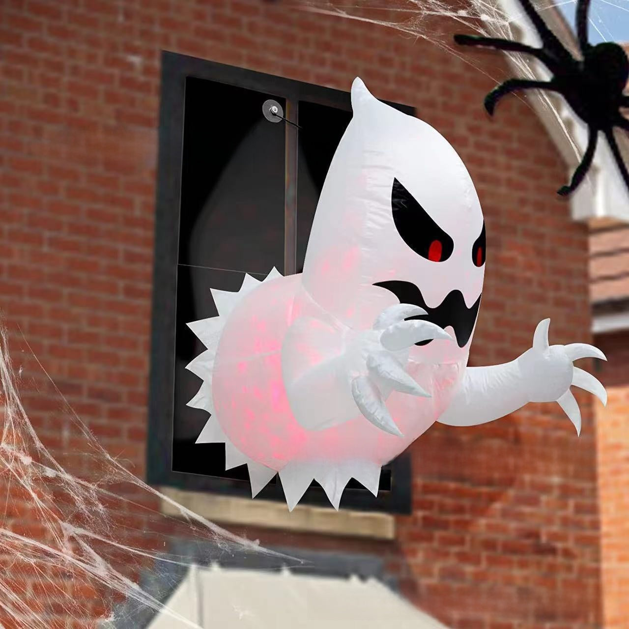 Inflatable Halloween Ghost Decoration White Oxford Cloth for Indoor Outdoor Use