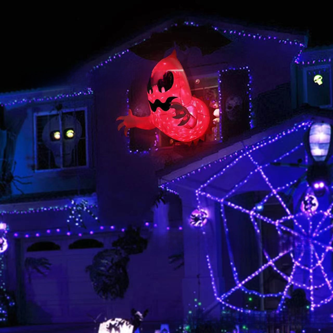 Inflatable Halloween Ghost Decoration White Oxford Cloth for Indoor Outdoor Use