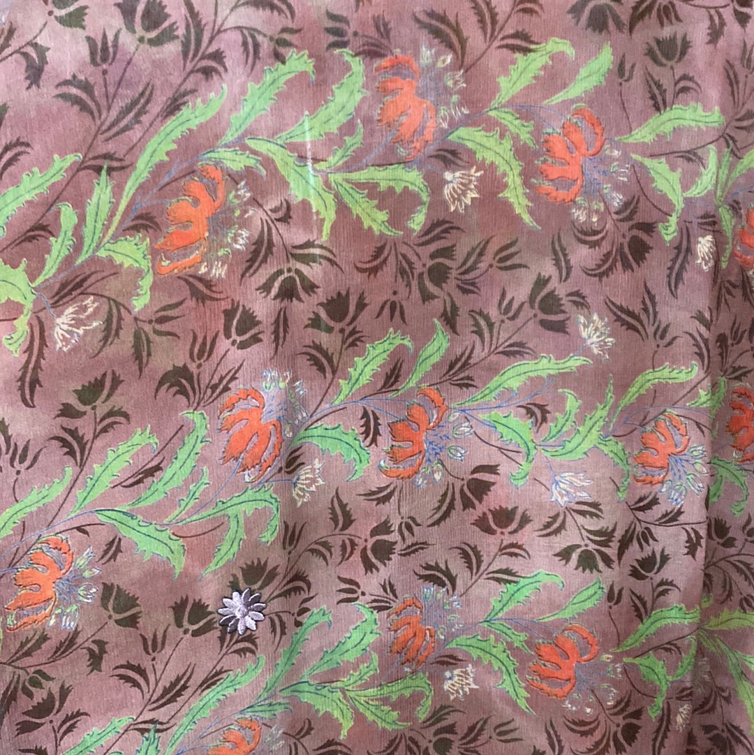 FINAL SALE PRG1005 Trout Sheer Avatar Pure Silk Long Tunic with Side Ties