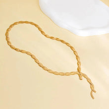 Load image into Gallery viewer, Modern Irregular Tassel Necklace for Women – Lightweight CCB and Copper Snake Chain Jewelry
