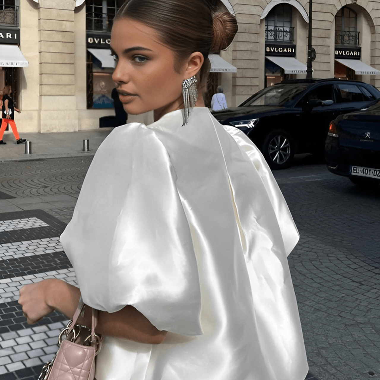 Women's Blouse Lightweight Puff Sleeve Top