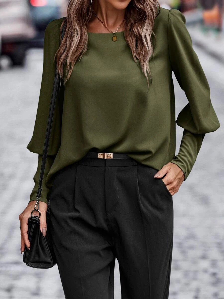 Women's Long Sleeve Cotton Blouse