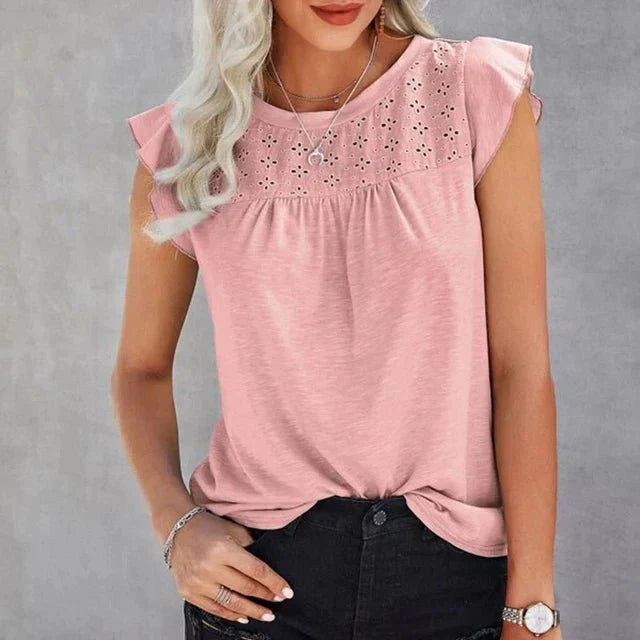 Women's Blouse Lightweight Ruffled Summer Top