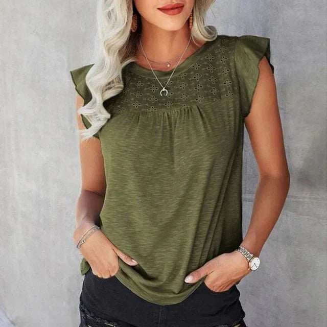 Women's Blouse Lightweight Ruffled Summer Top