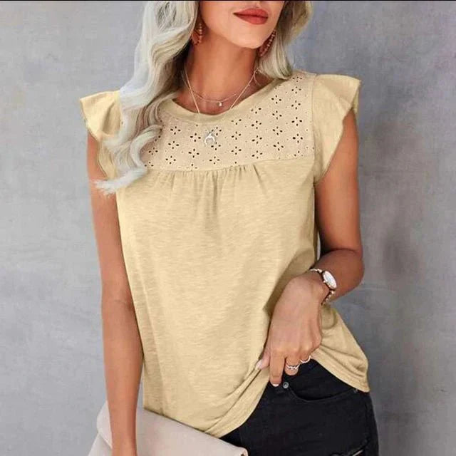 Women's Blouse Lightweight Ruffled Summer Top