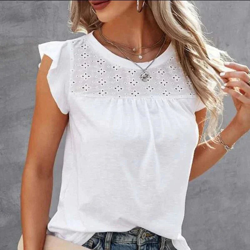 Women's Blouse Lightweight Ruffled Summer Top