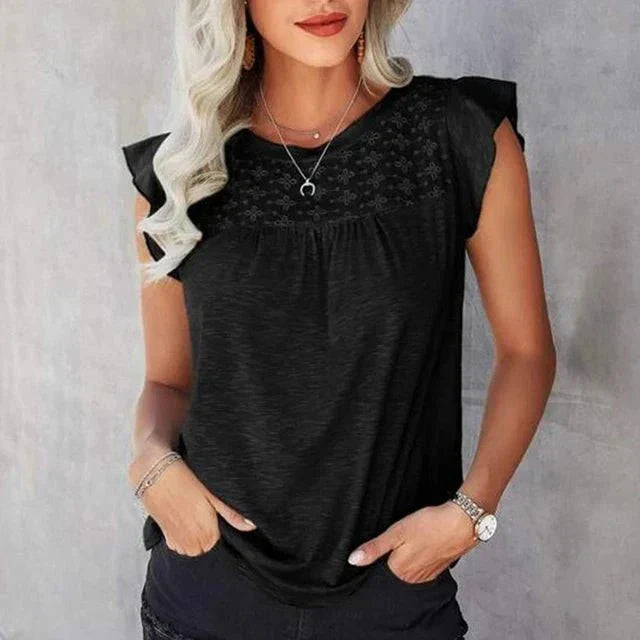 Women's Blouse Lightweight Ruffled Summer Top