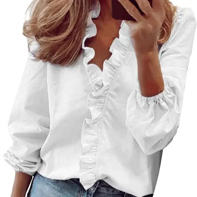 Women's Blouse Soft Fabric Long Sleeve Top